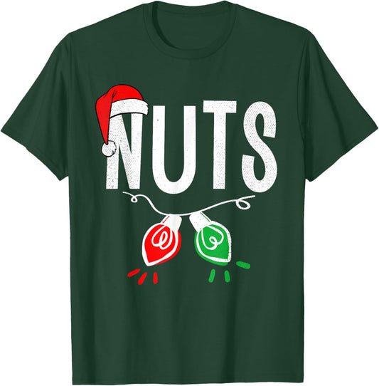 Chest Nuts Matching Chestnuts Funny Christmas Couples Nuts T-Shirt - T-Shirt | Forest