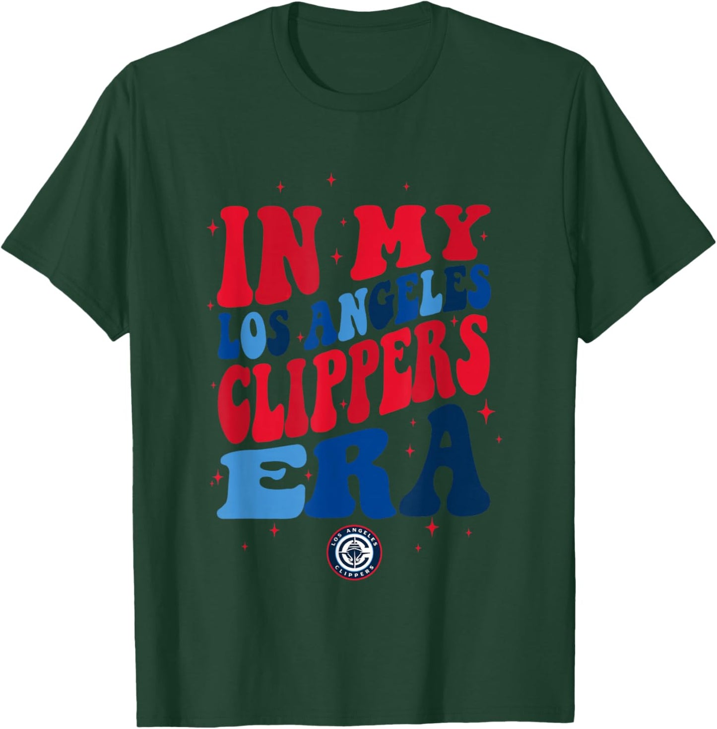 NBA In My Los Angeles Clippers Era Retro Wave Logo T-Shirt - T-Shirt | Forest