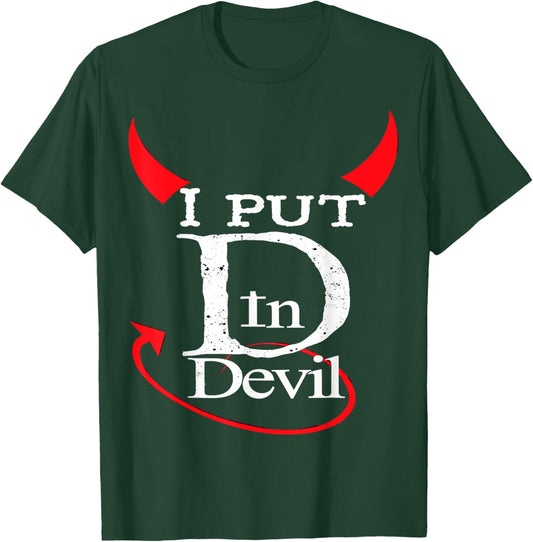I Put D In Devil Funny Halloween Matching Couple Costume T-Shirt - T-Shirt | Forest