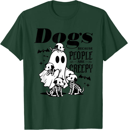 Dogs Because People Are Creepy, Ghost Chicken Halloween T-Shirt - T-Shirt | Forest