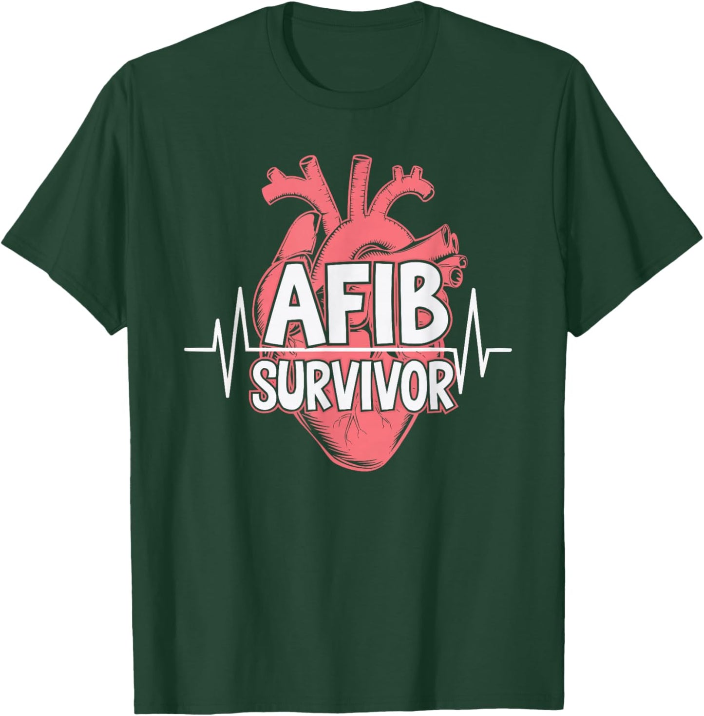 Atrial Fibrillation Medical Heart Disease Arrhythmia T-Shirt - T-Shirt | Forest