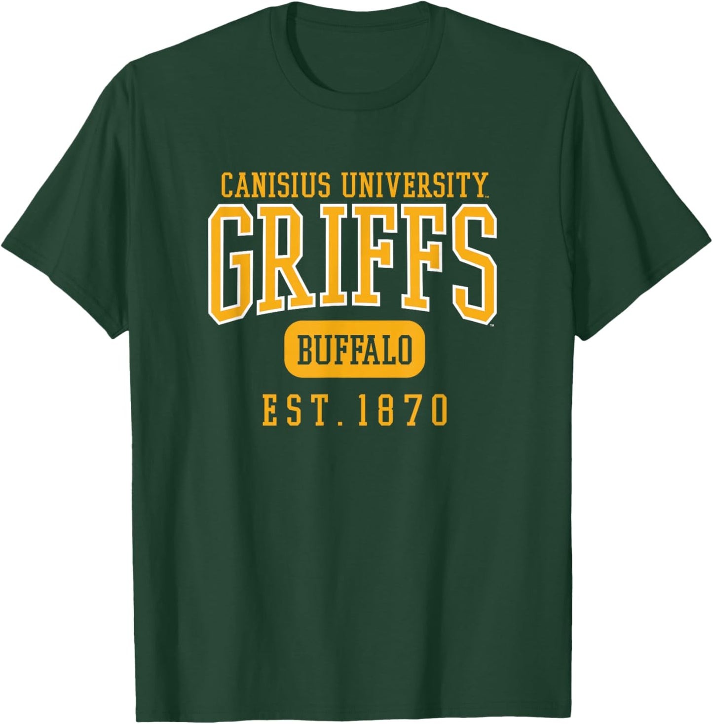 Canisius University Golden Griffins Est. Date T-Shirt - T-Shirt | Forest
