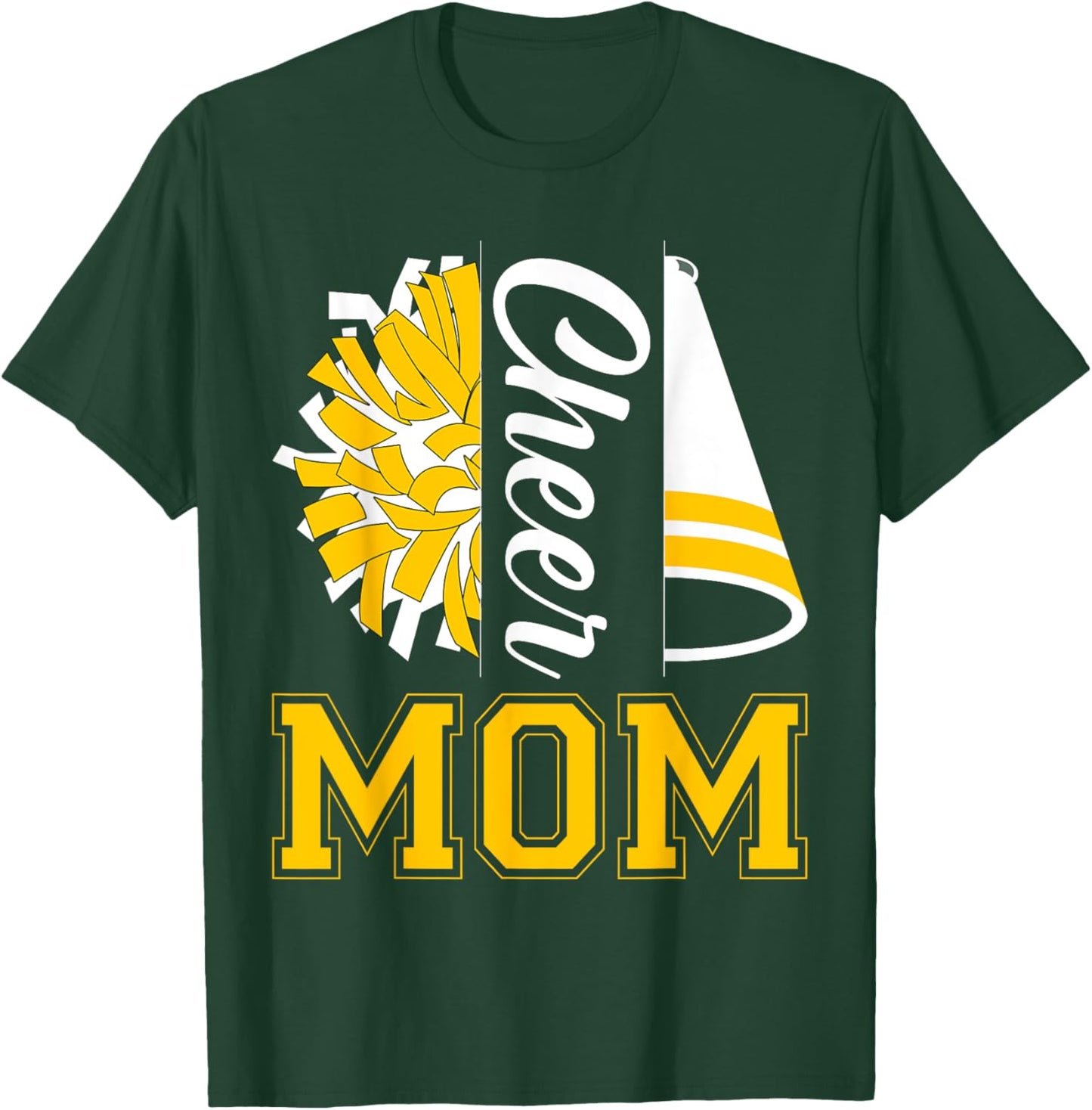 Vintage Cheer Mom Proud Cheerleader Mama Mother Women T-Shirt - T-Shirt | Forest