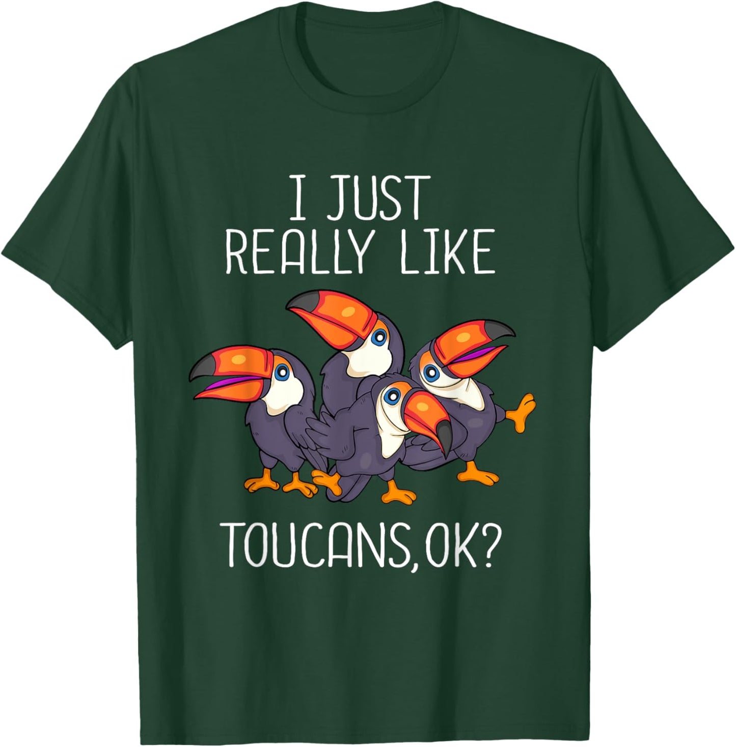 Toucan Lover Kids Bird Watching Women Toucan T-Shirt - T-Shirt | Forest