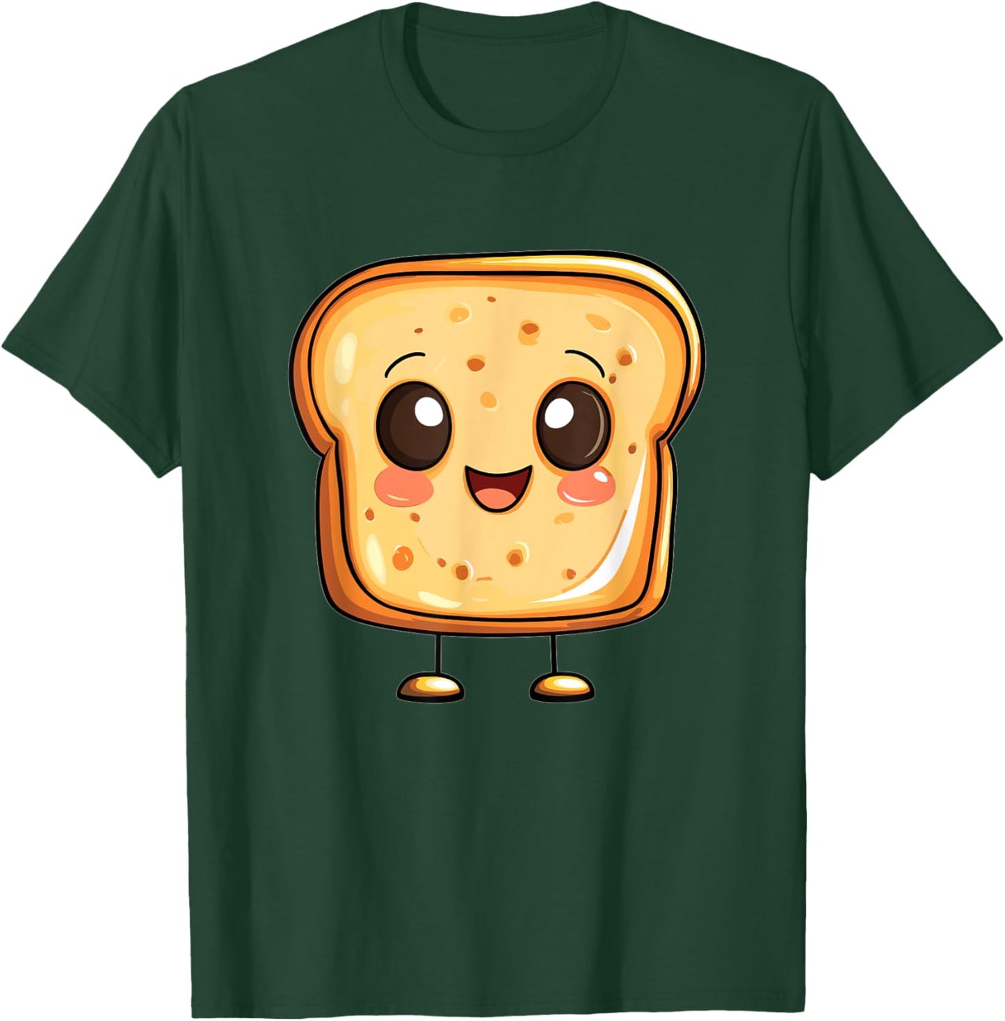 Adorable Toast Cartoon T-Shirt - T-Shirt | Forest