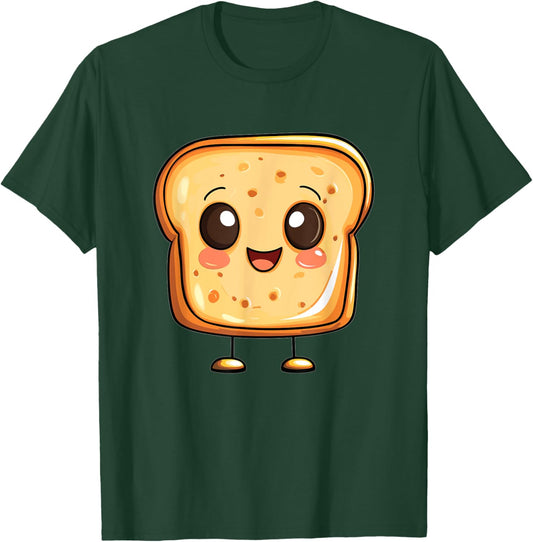Adorable Toast Cartoon T-Shirt - T-Shirt | Forest