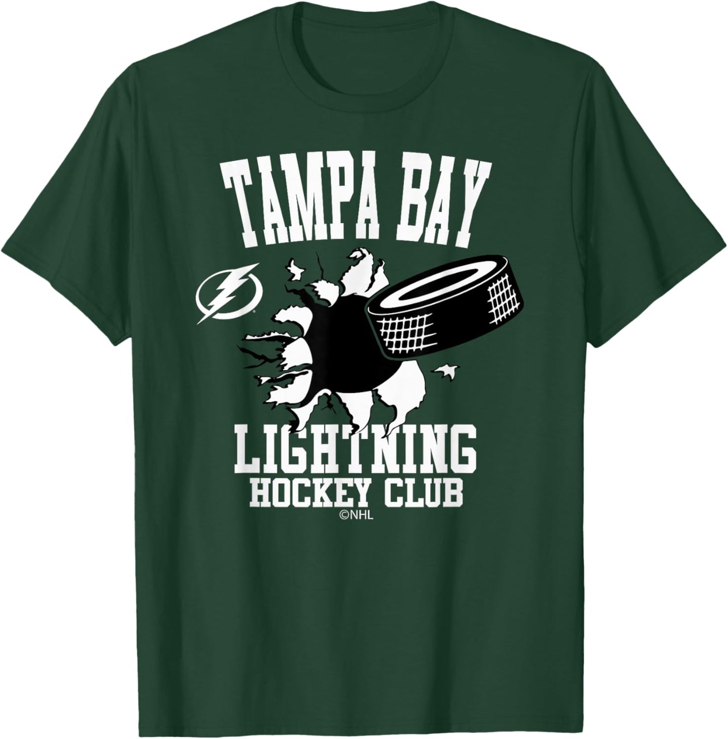 Tampa Bay Lightning Puck Burst Royal Officially Licensed T-Shirt - T-Shirt | Forest
