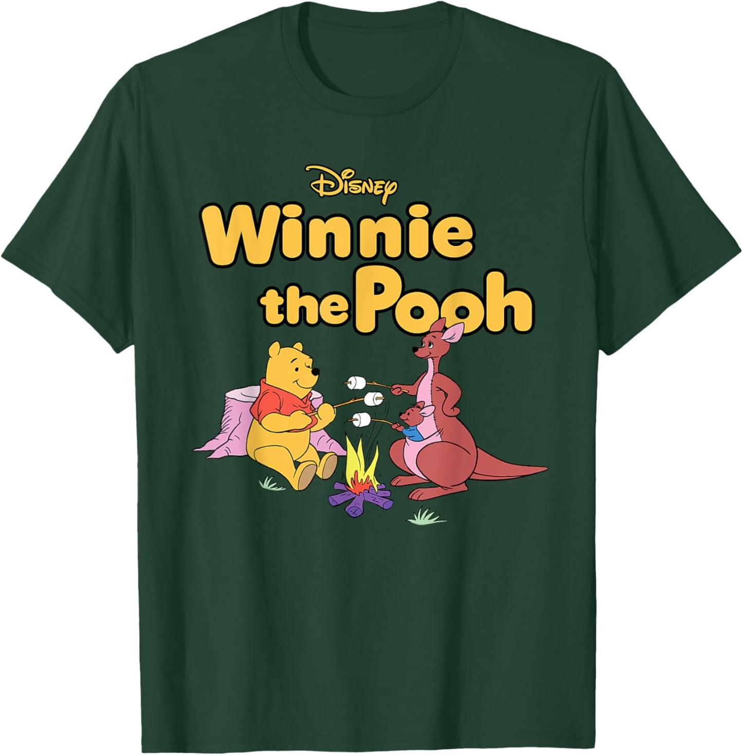 Disney Winnie the Pooh Kanga and Roo Camping Marshmallows T-Shirt - T-Shirt | Forest