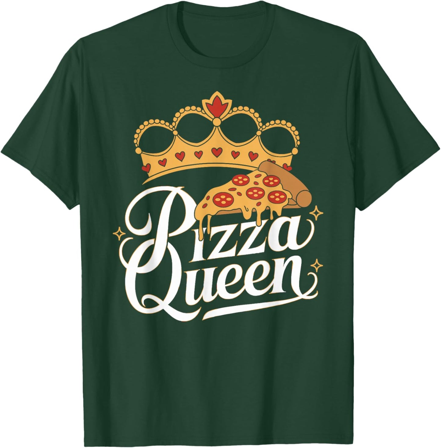 Pizza Queen Girl Loves Pizza Funny Pizza Maker Baker T-Shirt - T-Shirt | Forest