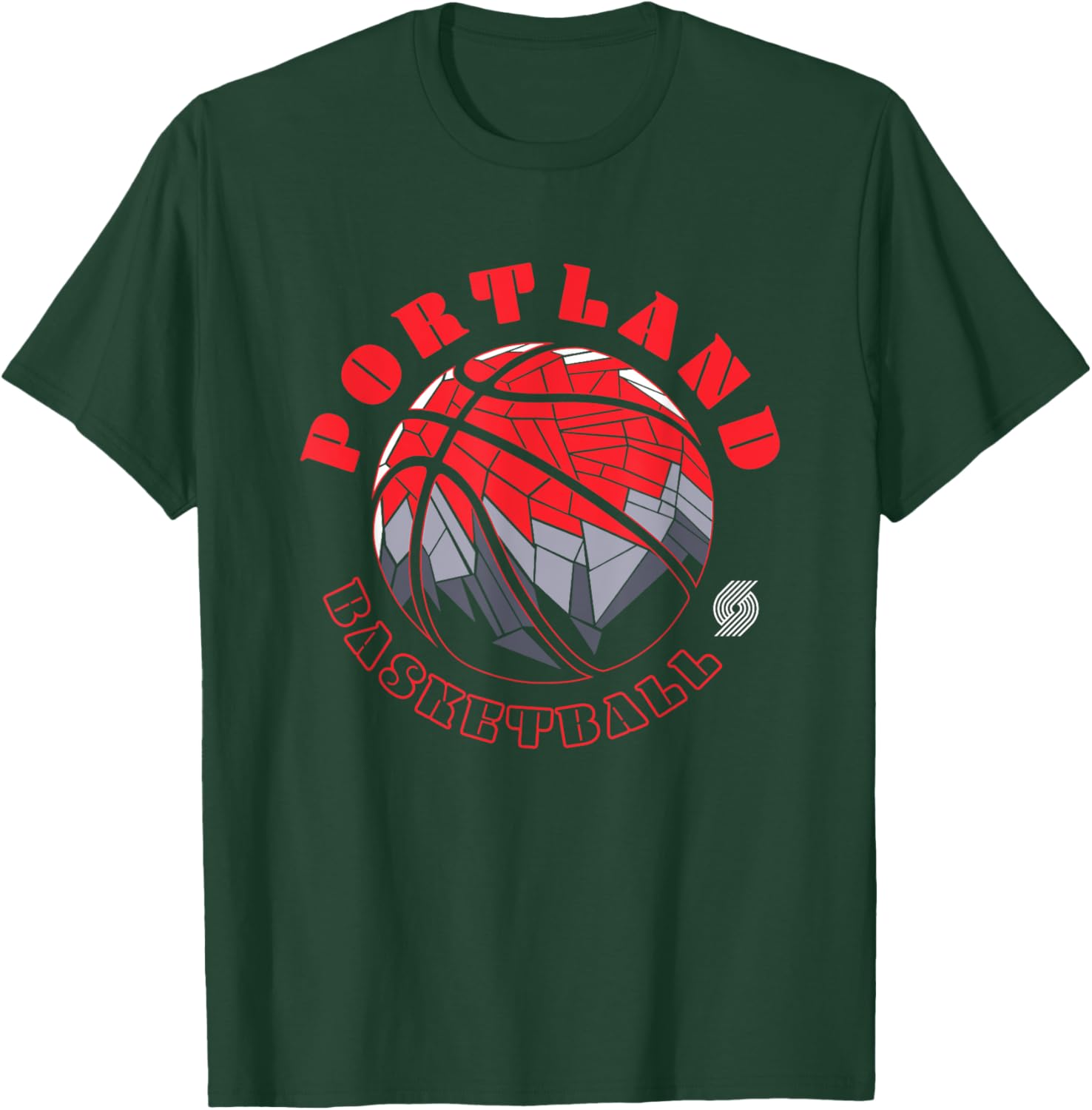 NBA Portland Trail Blazers Neon Prism Basketball T-Shirt - T-Shirt | Forest