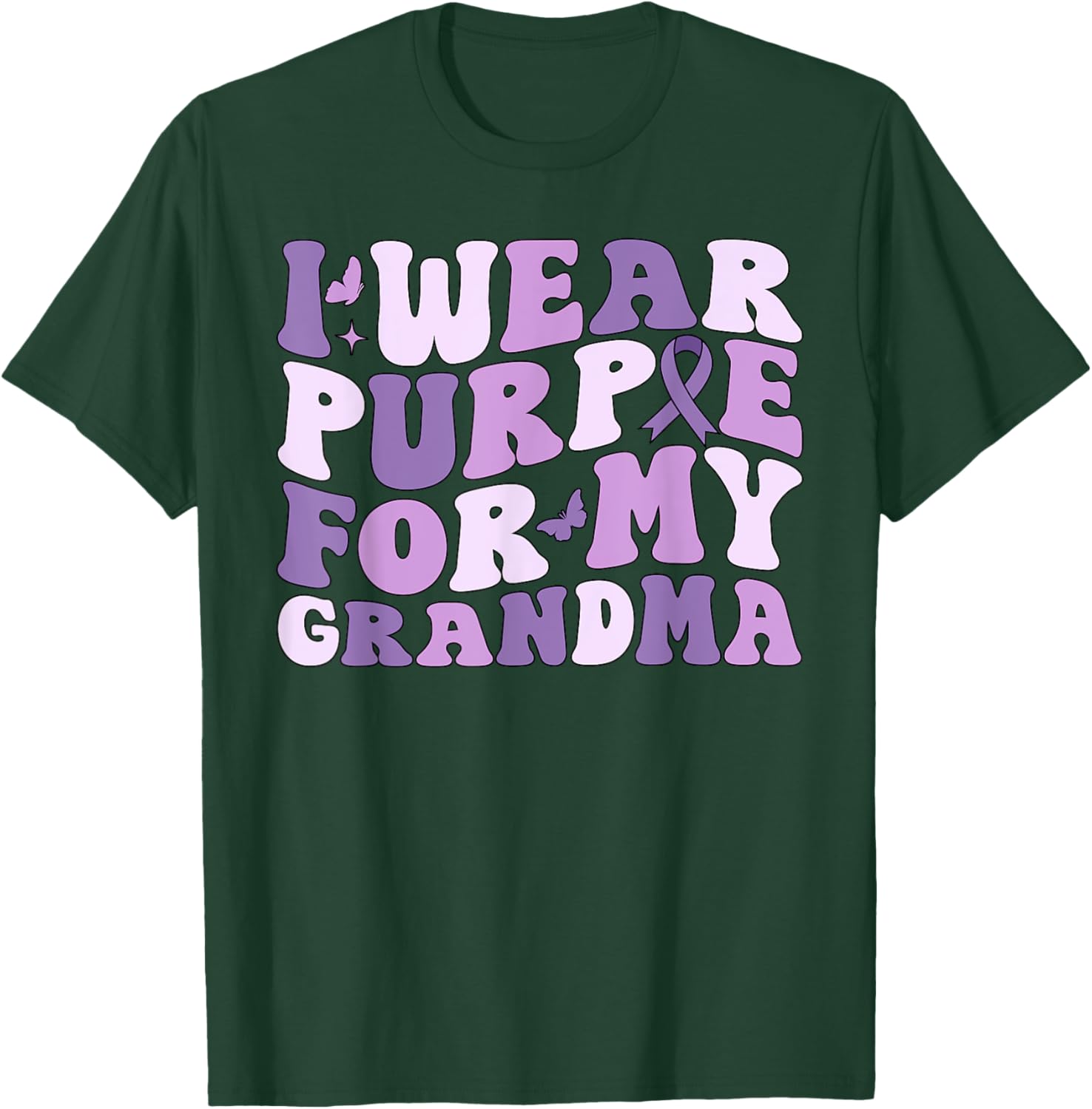 I Wear Purple For My Grandma Pancreatic Cancer Awareness T-Shirt - T-Shirt | Forest