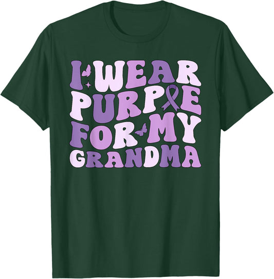 I Wear Purple For My Grandma Pancreatic Cancer Awareness T-Shirt - T-Shirt | Forest