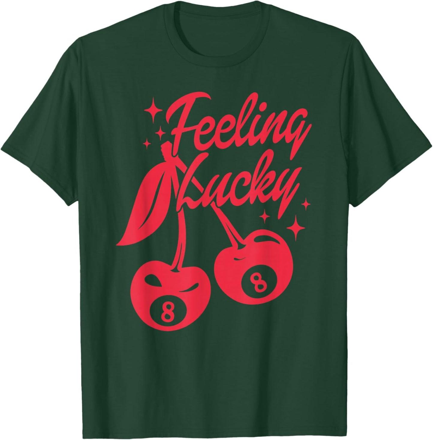 Feeling Lucky Cherry 8 Ball T-Shirt - T-Shirt | Forest