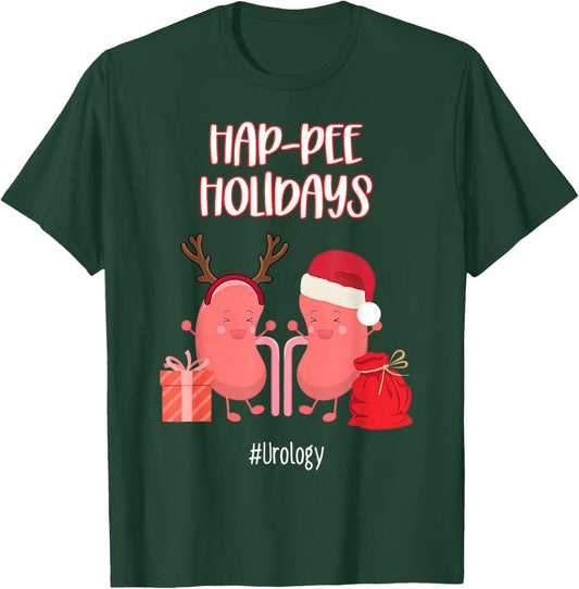 Hap-pee Urology Nurse Nephrology Urologist Nursing Christmas T-Shirt - T-Shirt | Forest
