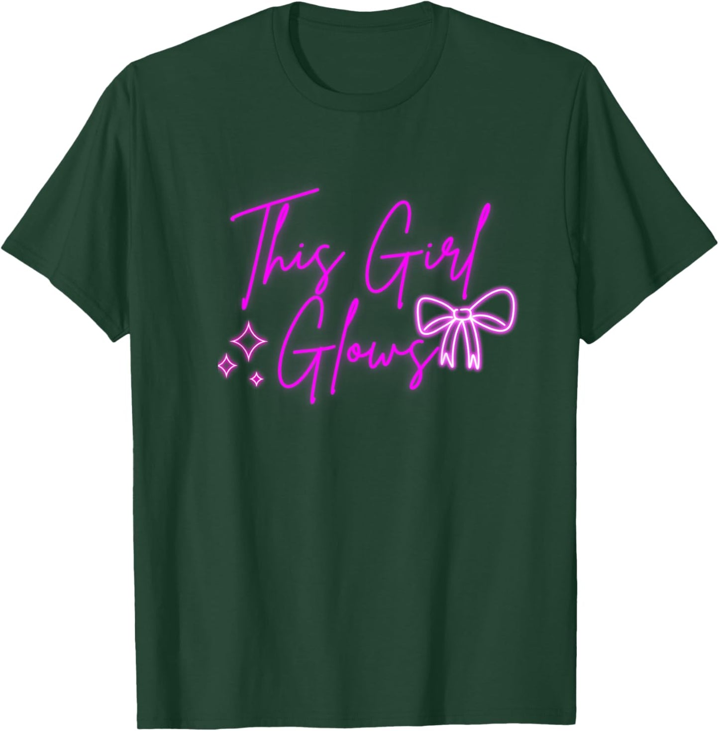This Girl Glows For Kids Tie Dye Bright Colors 80's and 90's T-Shirt - T-Shirt | Forest