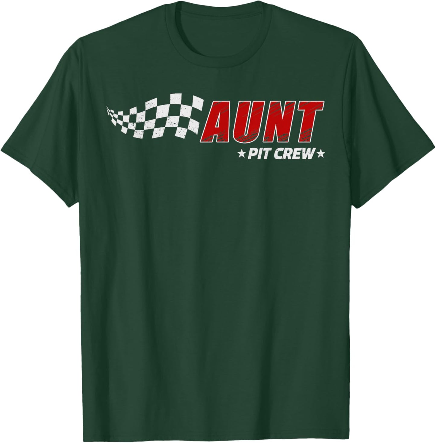 Aunt Pit Crew Race Car Birthday Family Matching Pit Crew T-Shirt - T-Shirt | Forest