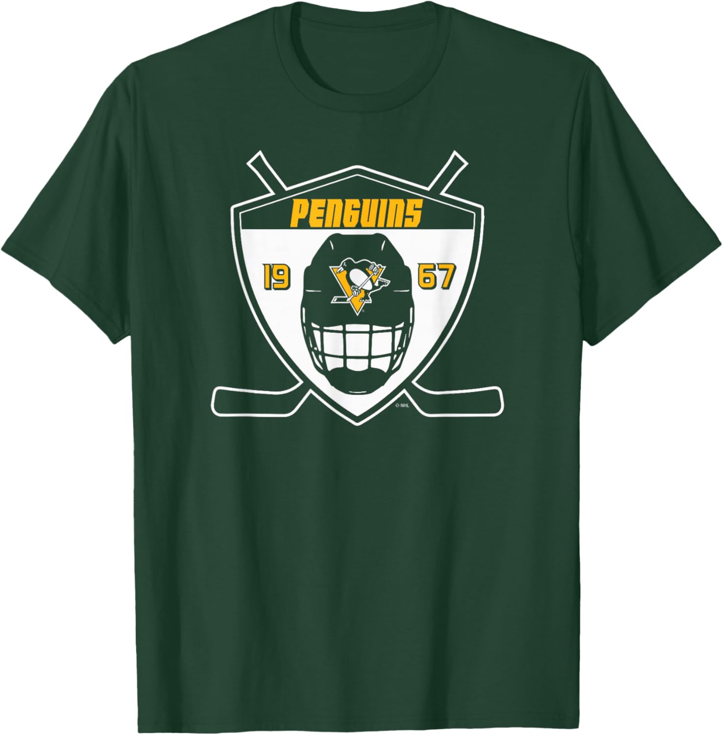 Pittsburgh Penguins Shield Black Officially Licensed T-Shirt - T-Shirt | Forest