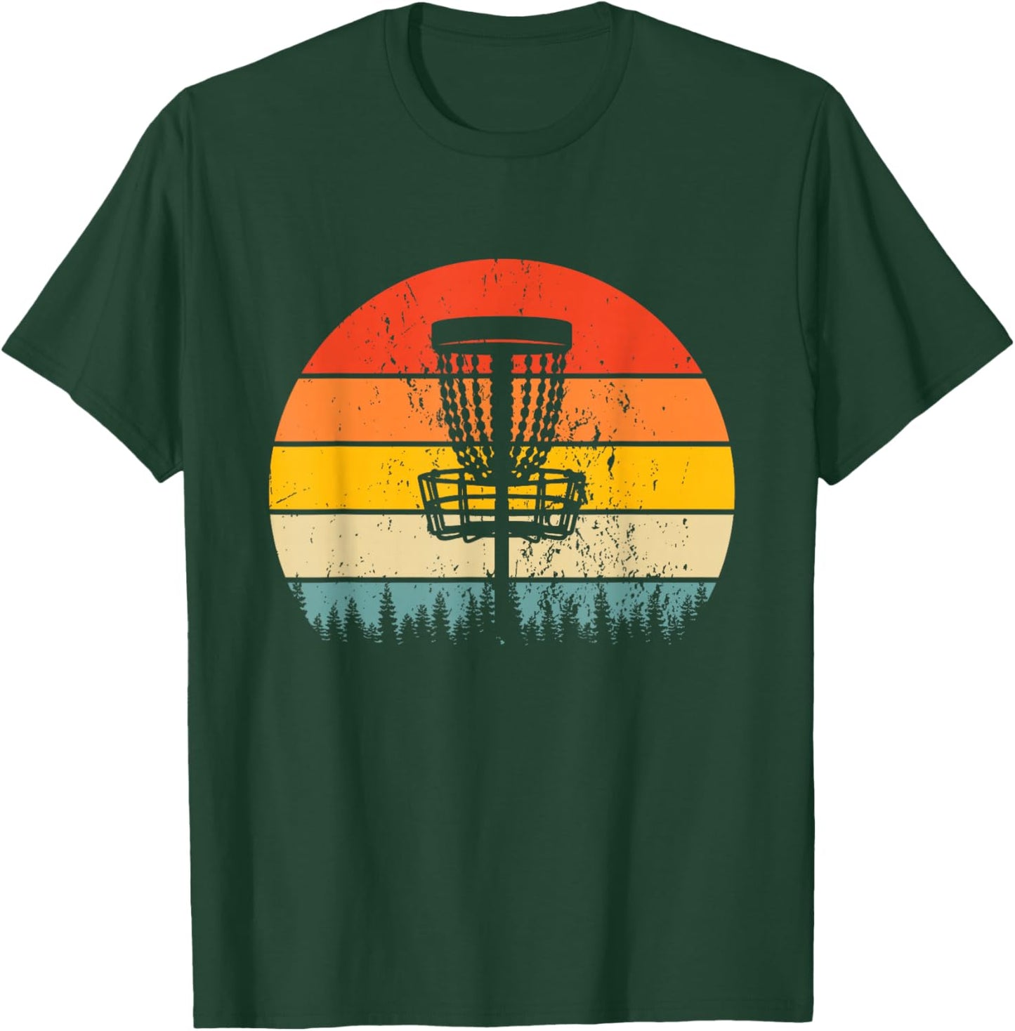 Disc Golf Vintage Retro Frisbee T-Shirt - T-Shirt | Forest