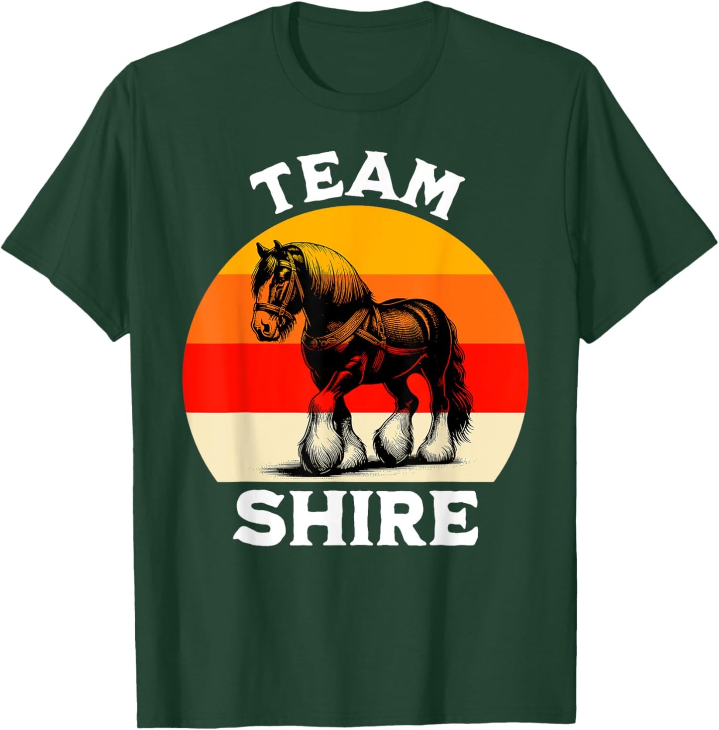 Shire Horse Team American Shire Horse T-Shirt - T-Shirt | Forest