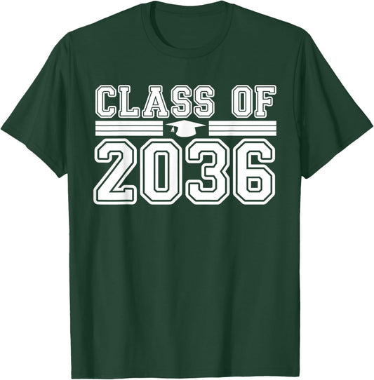 Class Of 2036 Grow with Me First Day of School Boys Girls T-Shirt - T-Shirt | Forest