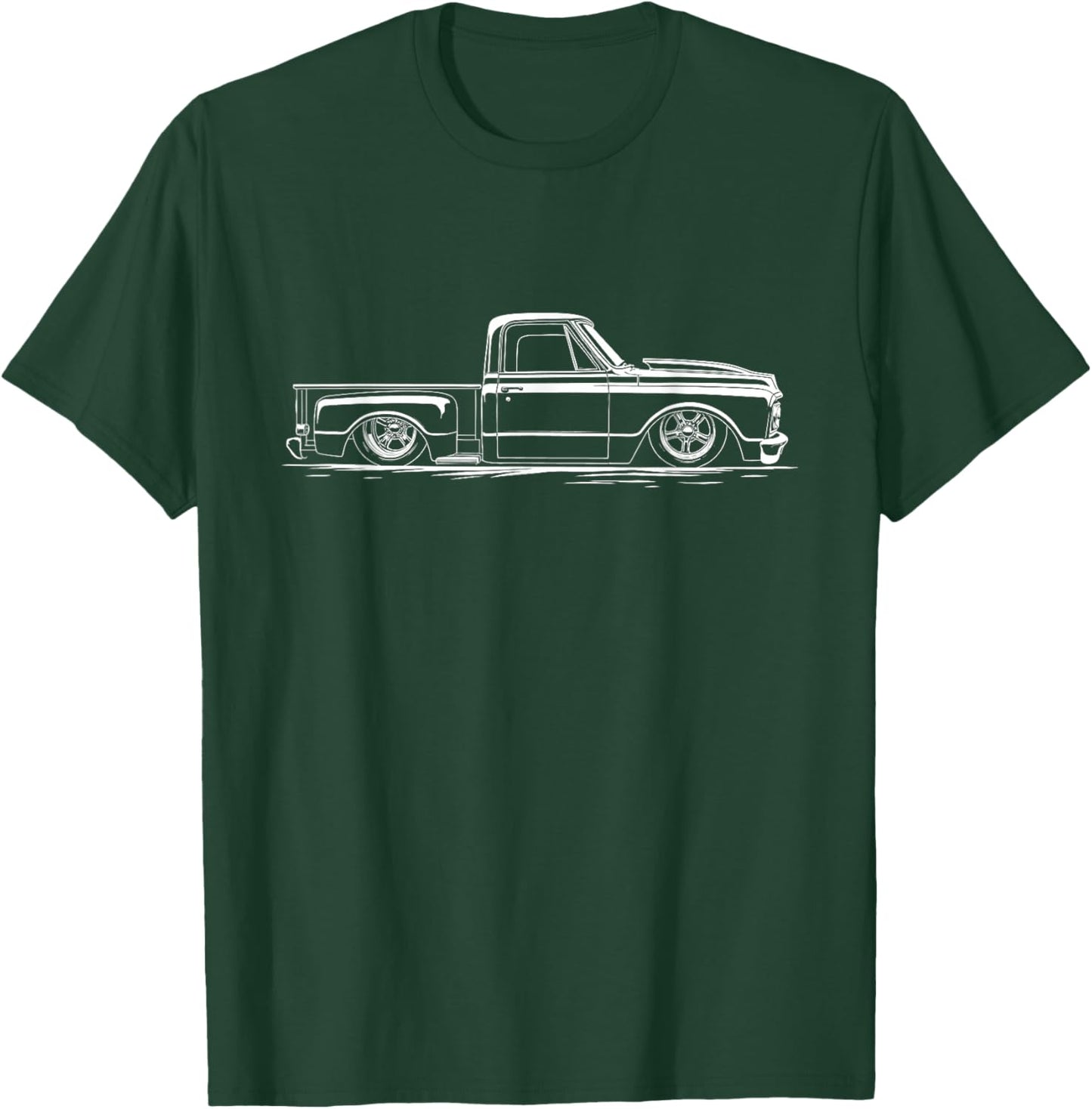Classic 1967 C10 Stepside Truck 67 C10 Silhouette Truck T-Shirt - T-Shirt | Forest
