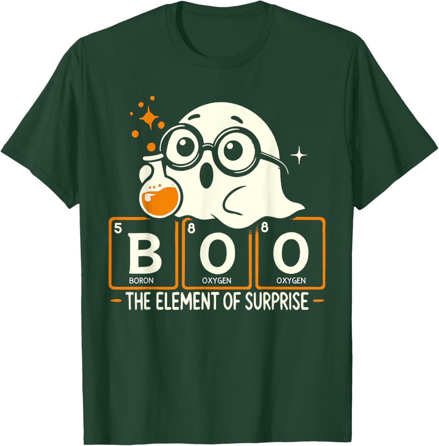 Boo The Element Of Surprise Shirt Cute Ghost Science Vintage T-Shirt - T-Shirt | Forest