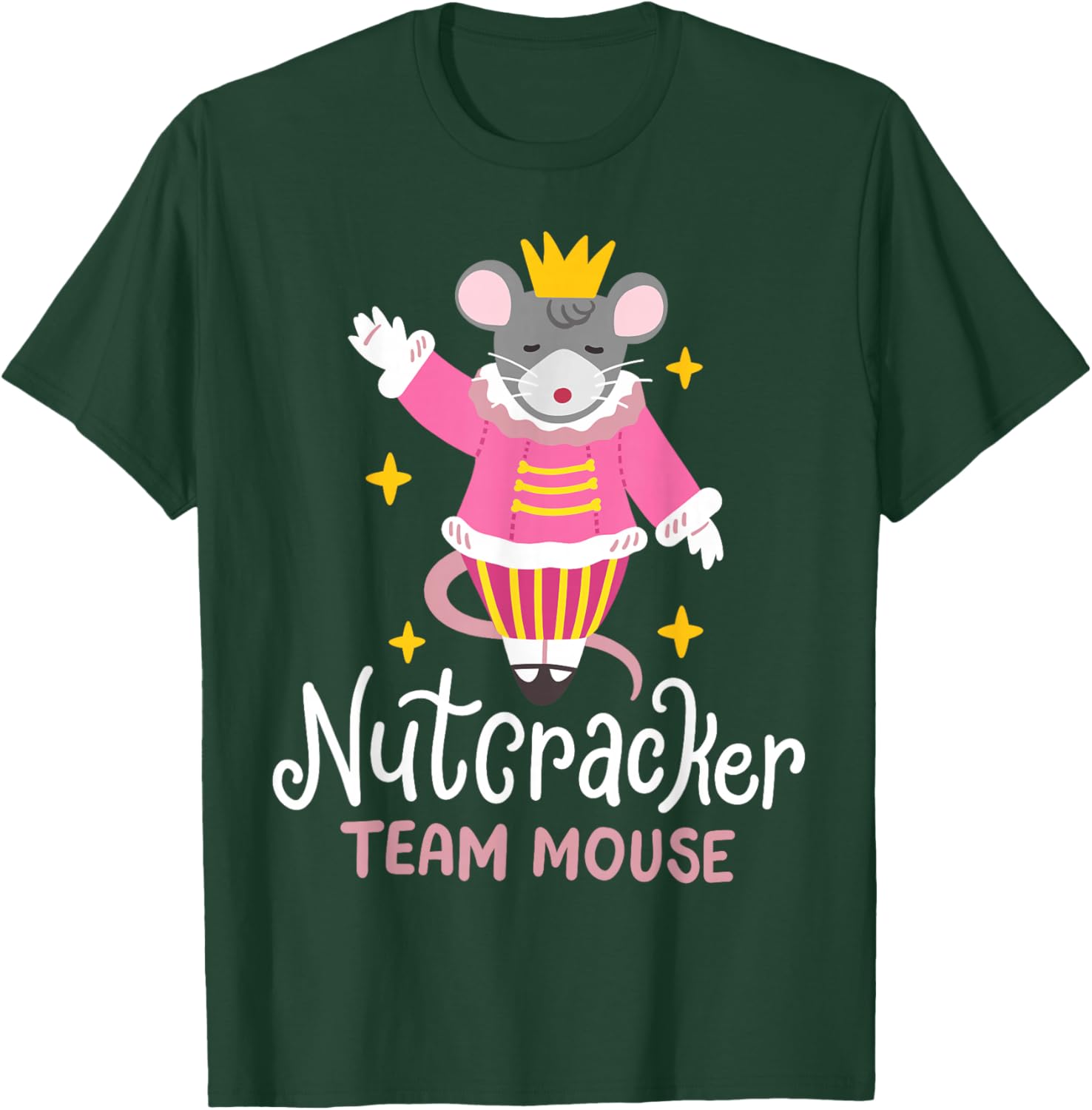 Team Mouse Nutcracker Ballet Funny Christmas Men Women Kids T-Shirt - T-Shirt | Forest