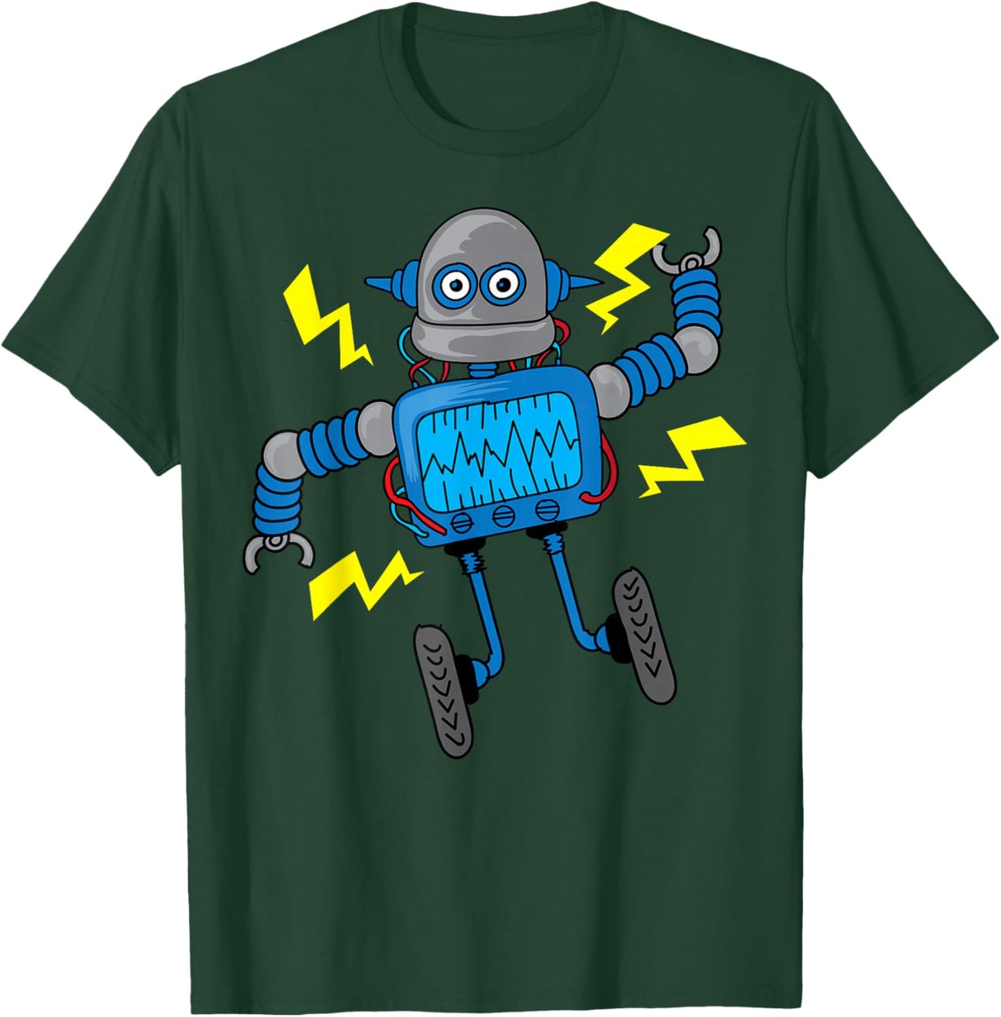 Cool Robot Art for Boys Girls Kids Robotics Engineer Robot T-Shirt - T-Shirt | Forest
