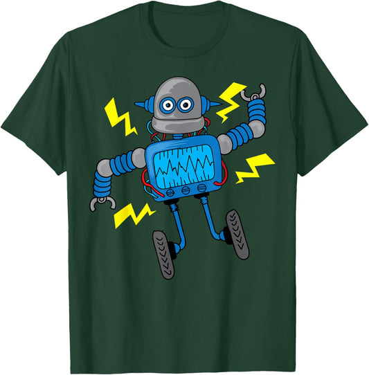 Cool Robot Art for Boys Girls Kids Robotics Engineer Robot T-Shirt - T-Shirt | Forest
