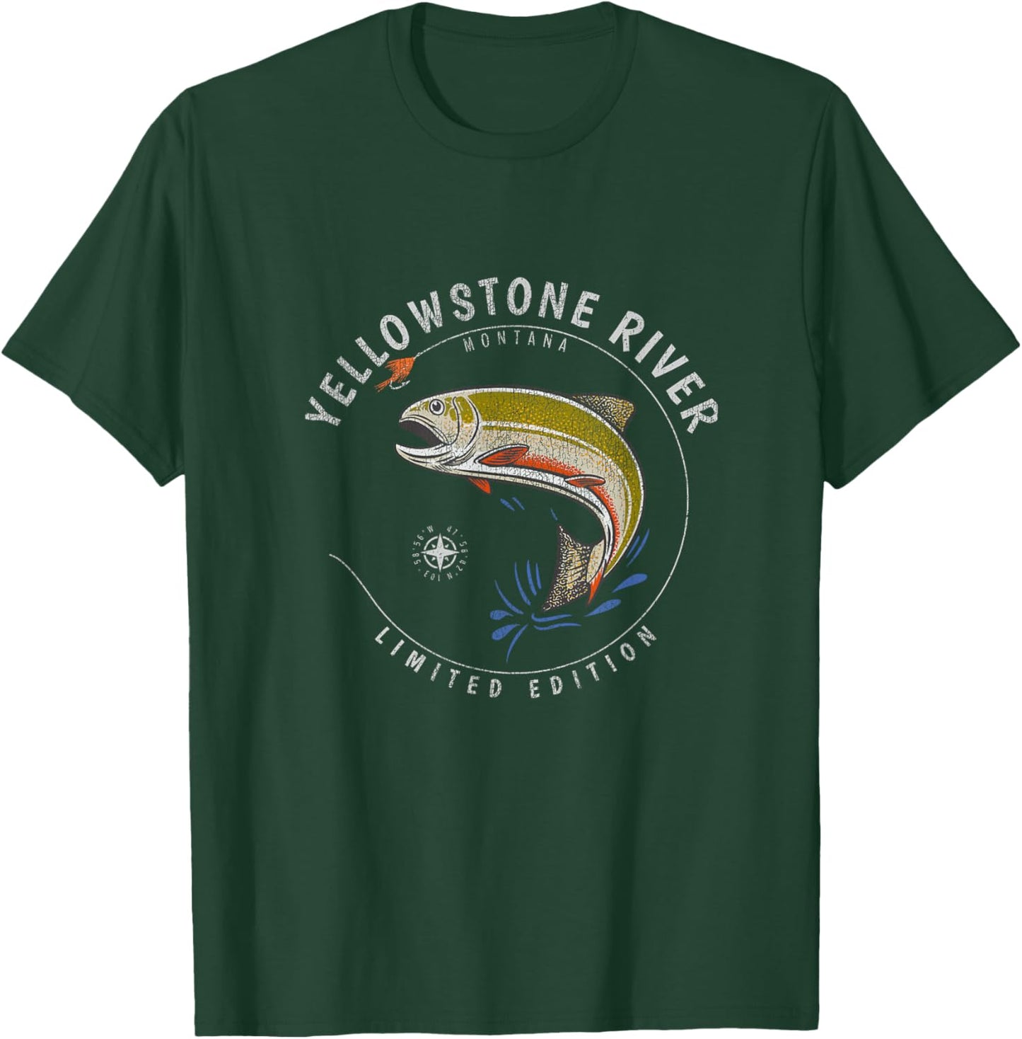 Yellowstone River Trout Fishing Souvenir Yellowstone River T-Shirt - T-Shirt | Forest