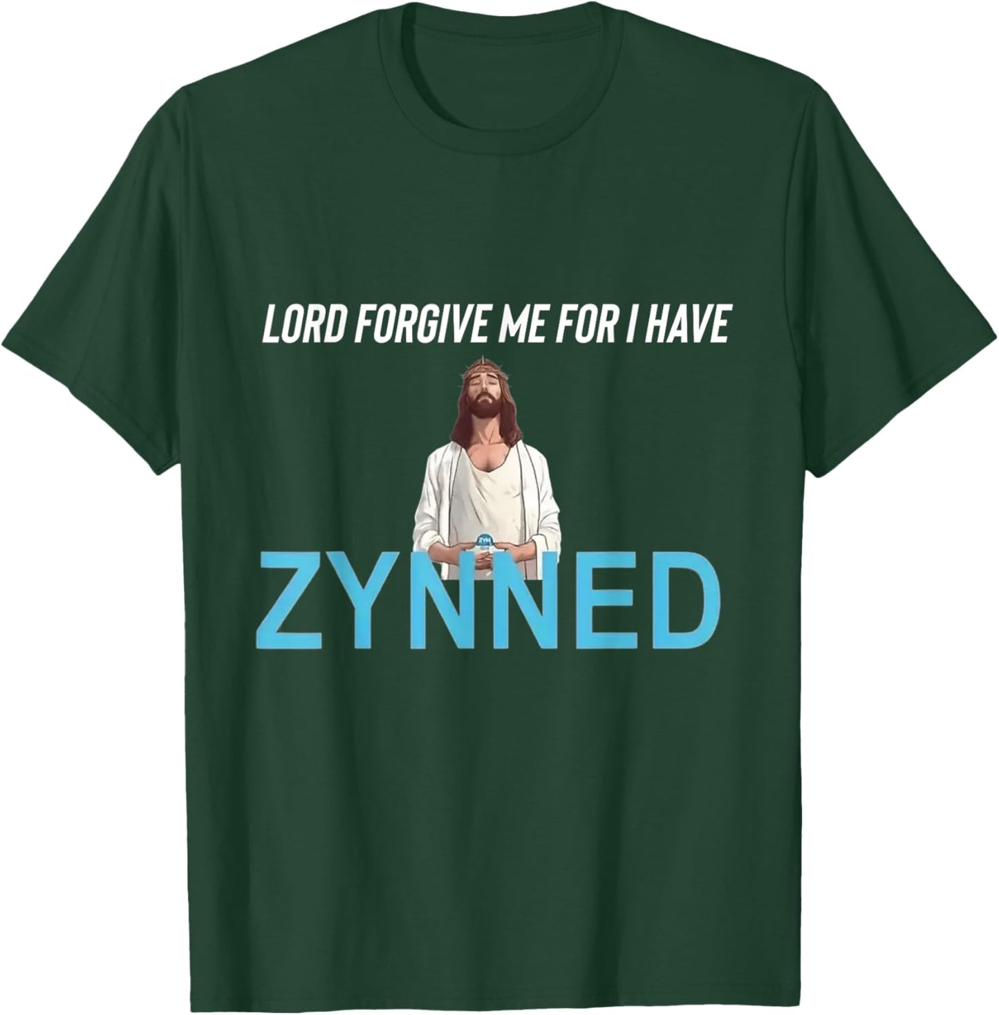 Funny College Darry Graphic Design Forgive Me Father For I Have Zynned Black T-Shirt - T-Shirt | Forest
