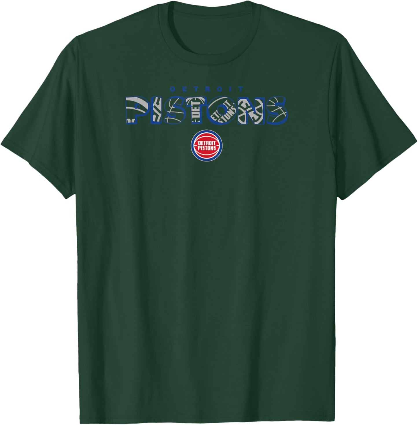 NBA - Detroit Pistons Logo Knockout White T-Shirt - T-Shirt | Forest