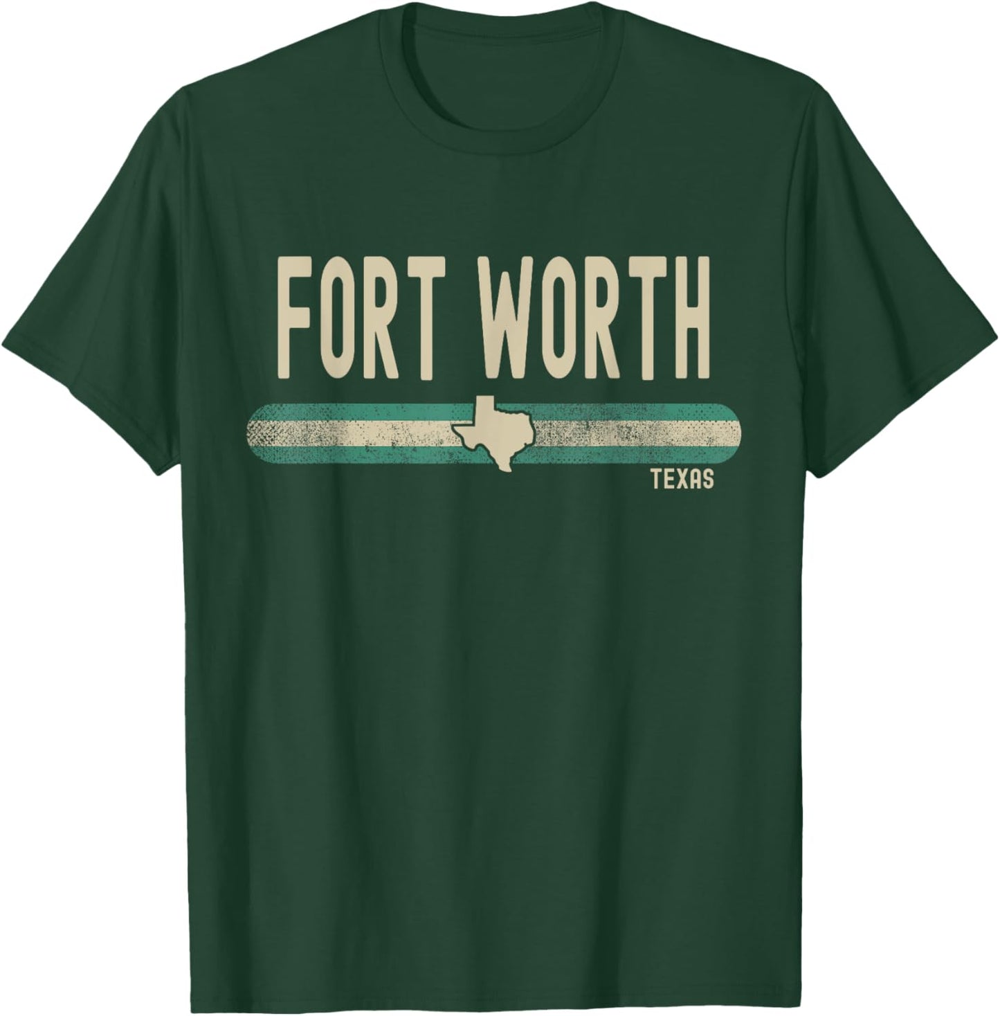 Fort Worth TX | Texas | Travel & 80s Style T-Shirt - T-Shirt | Forest