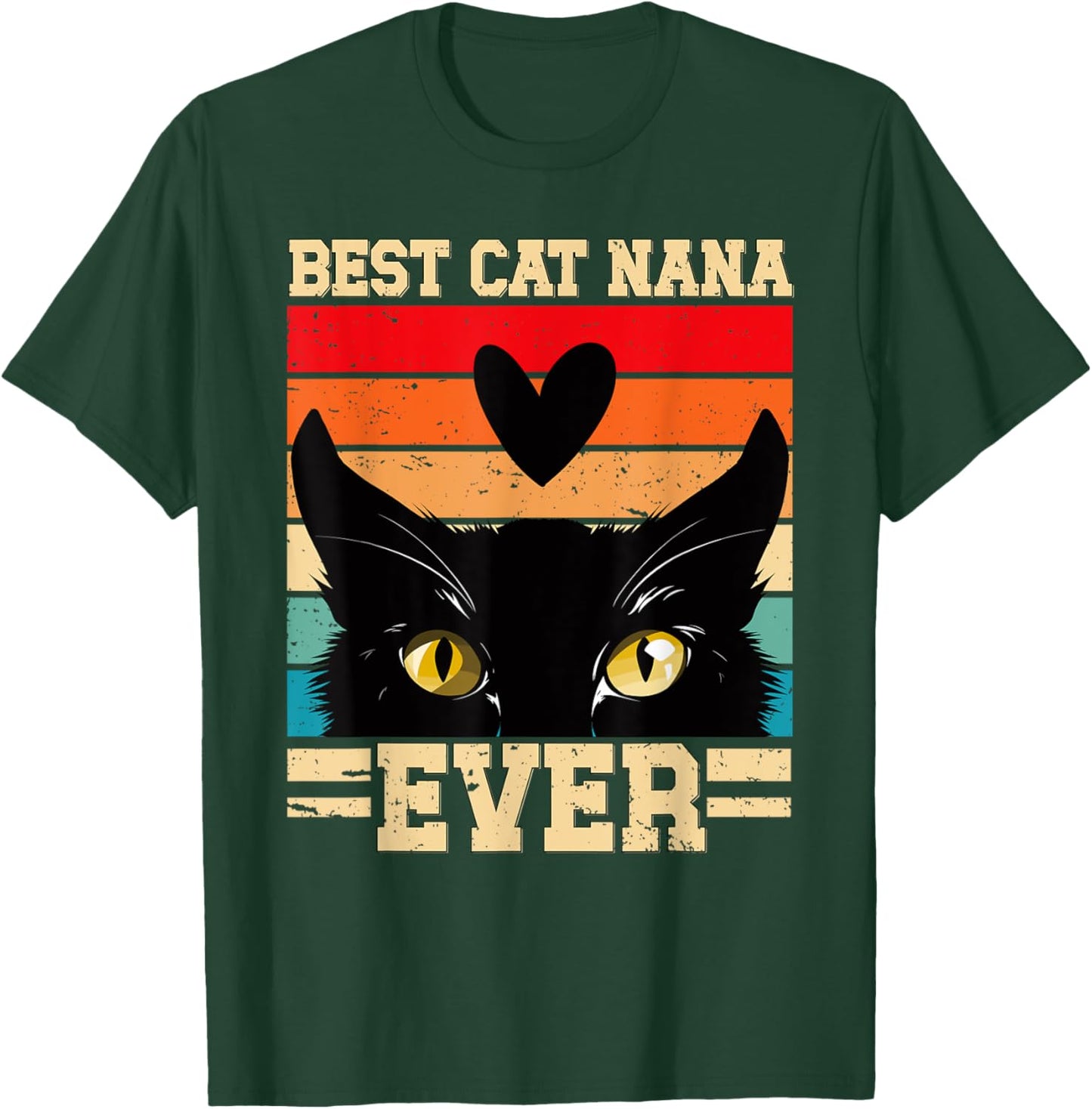 Best Cat Nana Ever Cat Lover Nana Cat Nana Grandma Women T-Shirt - T-Shirt | Forest