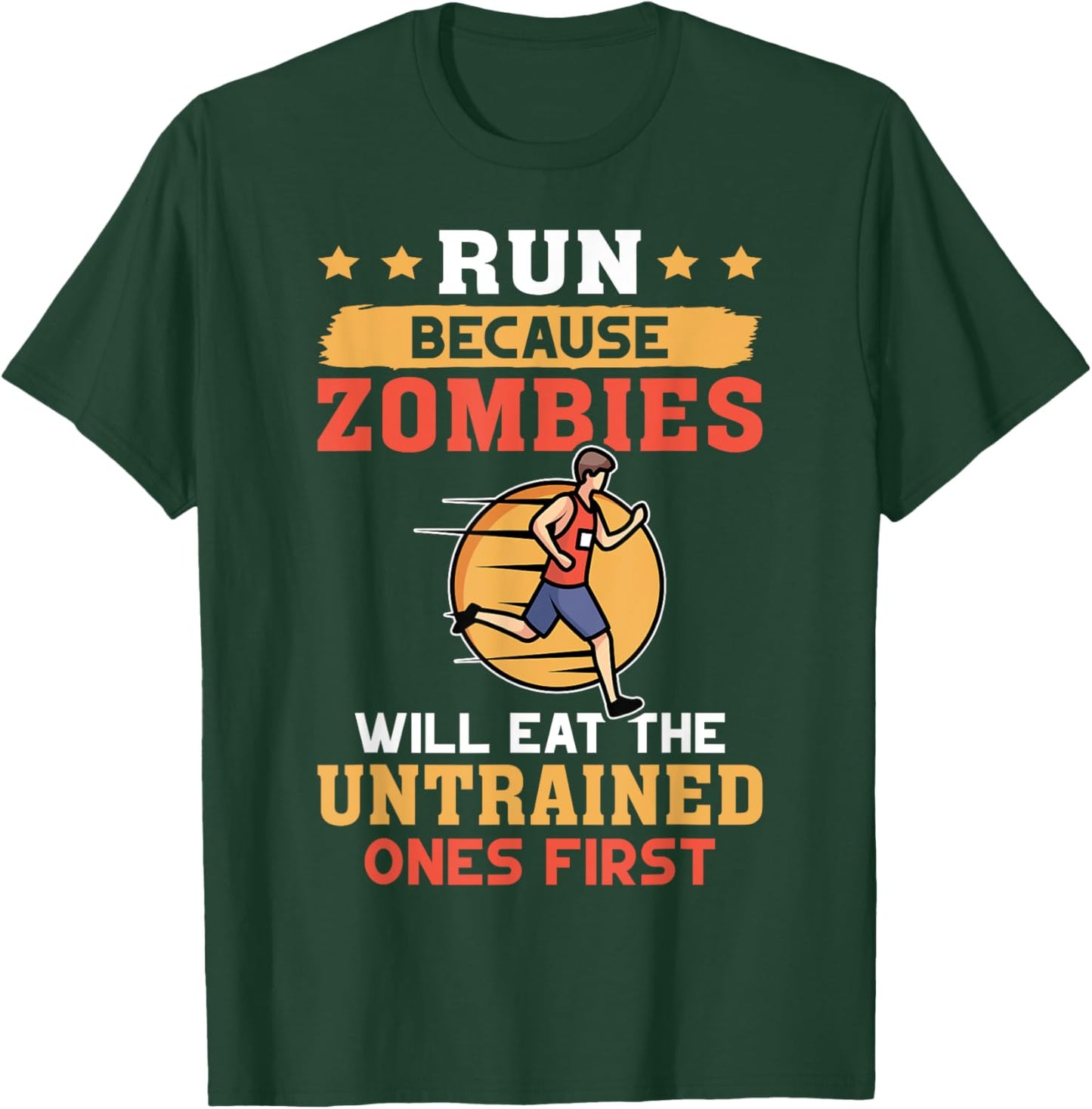Running Zombie Marathon Runner T-Shirt - T-Shirt | Forest