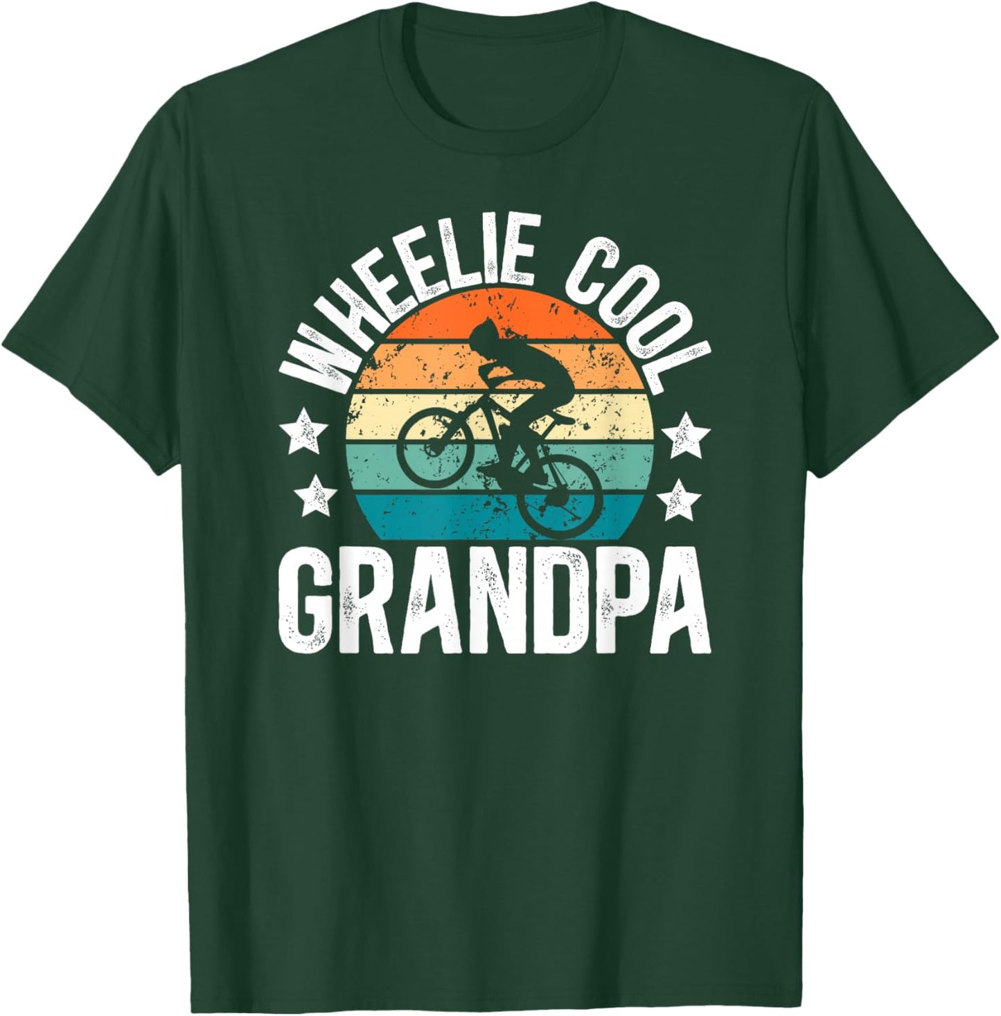 Wheelie Cool Cycling Grandpa Bicycle Grandpa Cyclist Grandpa T-Shirt - T-Shirt | Forest