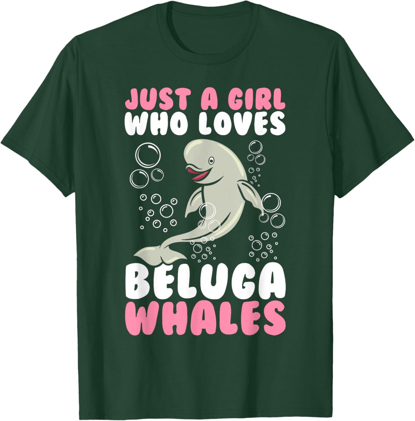 Beluga Whale Art Girls Kids Beluga Whale Lover T-Shirt - T-Shirt | Forest