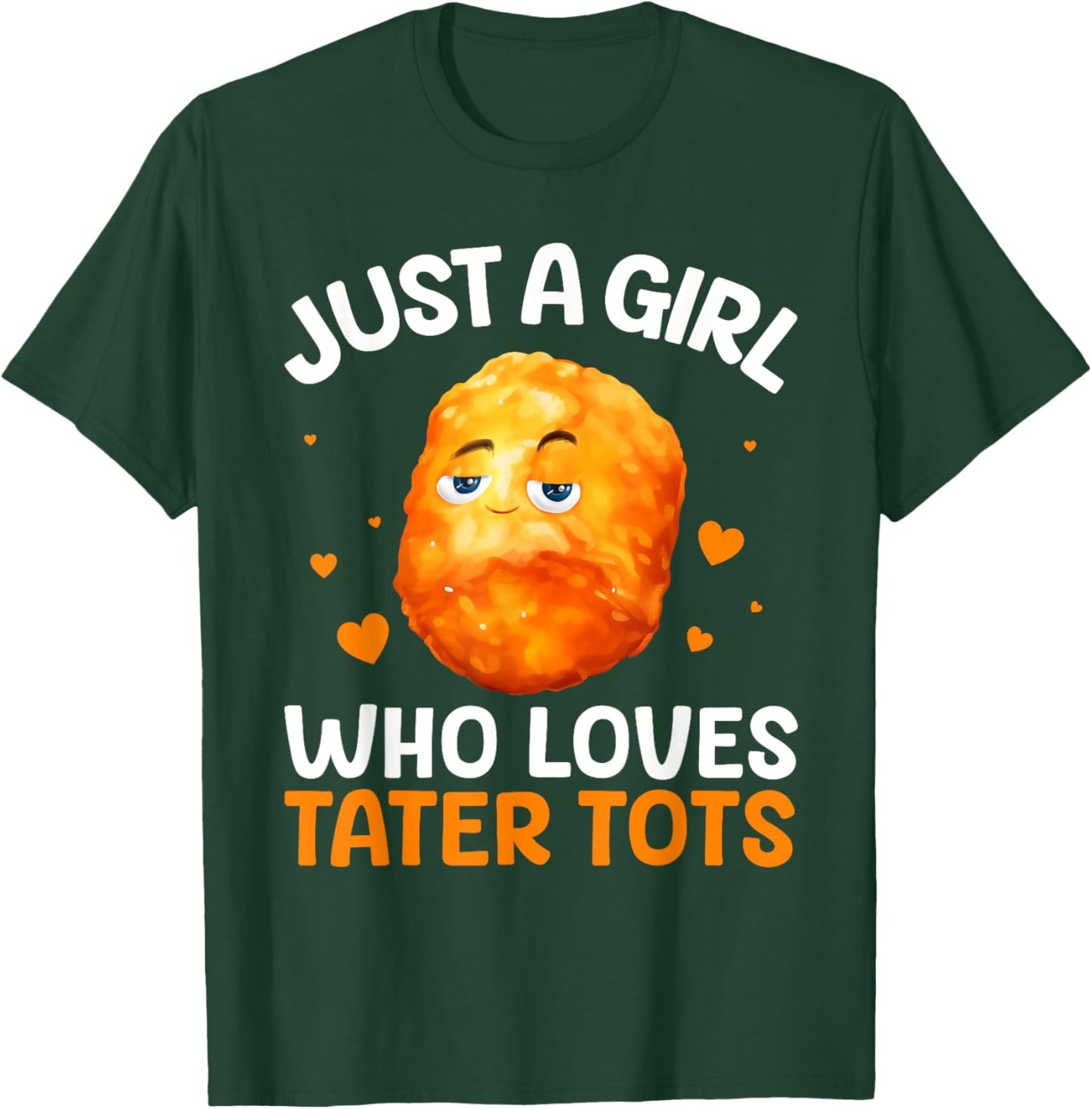 Tater Tot Design Girls Kids Potato Tater Tot Lover T-Shirt - T-Shirt | Forest