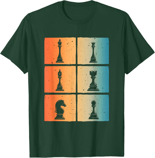 Cool Chess Art Women Kids Chess Player Chess Novelty T-Shirt - T-Shirt | Forest