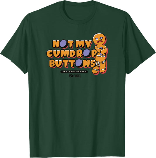 Shrek Gingy Not My Gumdrop Buttons T-Shirt - T-Shirt | Forest