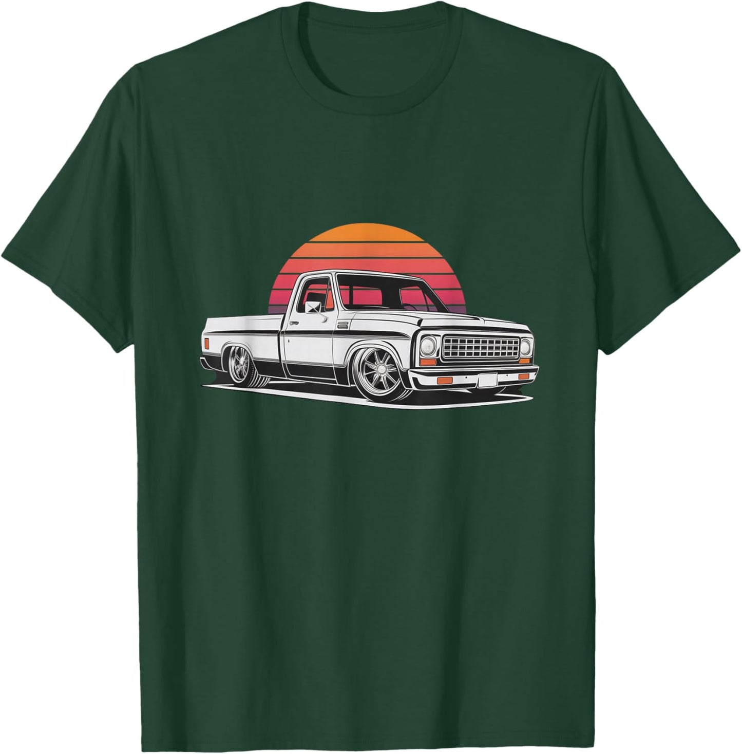 Vintage 73-87 Mini C10 Truck Slammed Graphic Dad Gag Father T-Shirt - T-Shirt | Forest