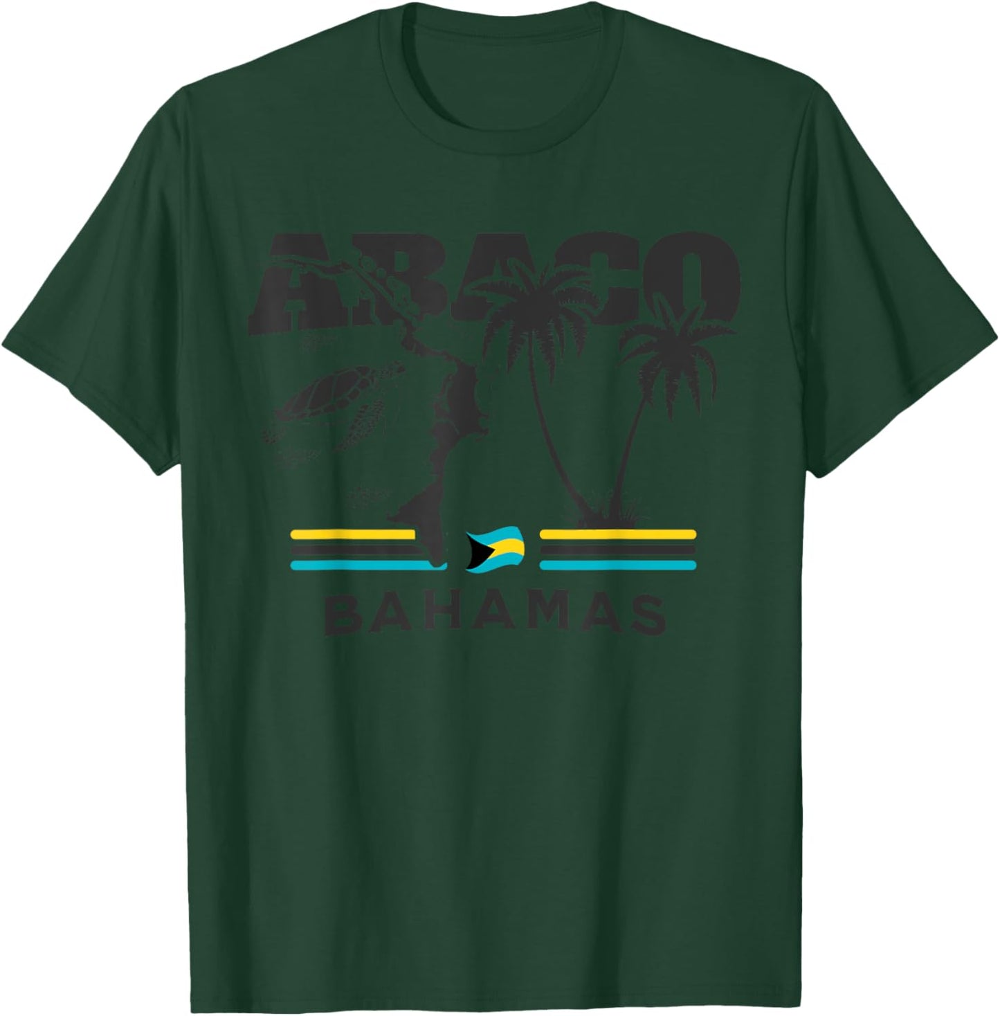 Bahamas Souvenir : Abaco Bahamas Flag Bahamas Independence T-Shirt - T-Shirt | Forest