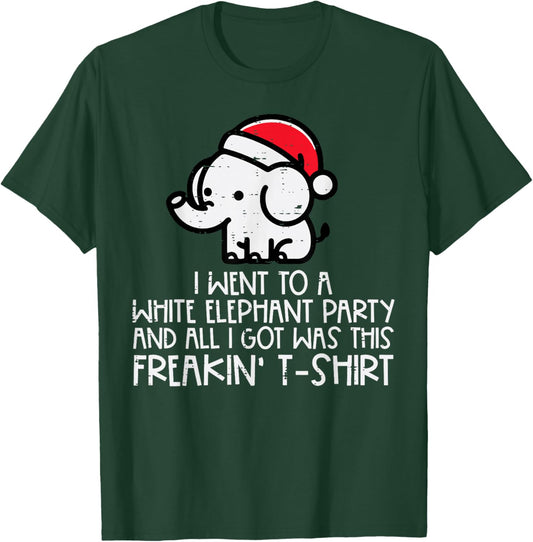 Christmas Went White Elephant Party Fun Xmas Men Women Kids T-Shirt - T-Shirt | Forest