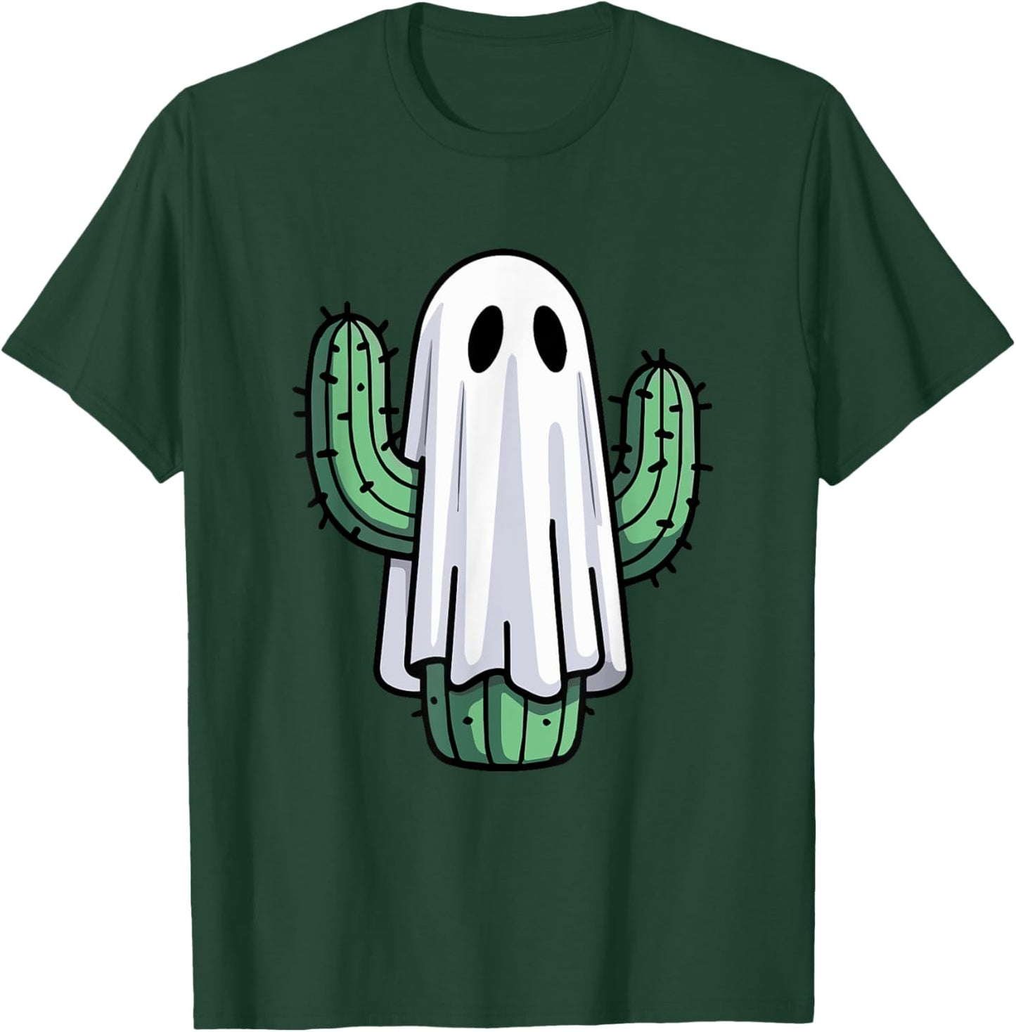 Ghost Cactus Halloween Costume Ghoul Succulent Cacti Lover T-Shirt - T-Shirt | Forest