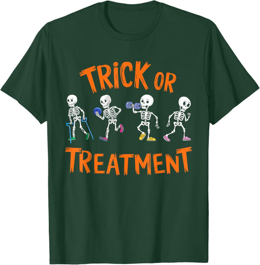 Trick or Treatment PT Physical Therapy Therapist Halloween T-Shirt - T-Shirt | Forest