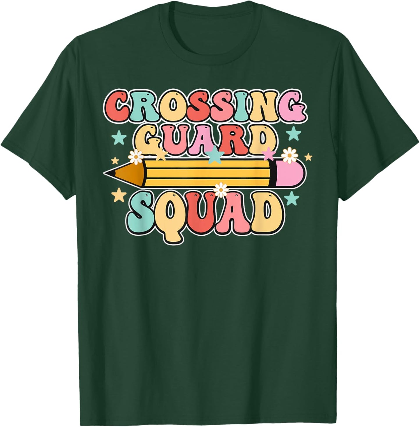 School Crossing Guard Retro Back to School Cool Appreciation T-Shirt - T-Shirt | Forest