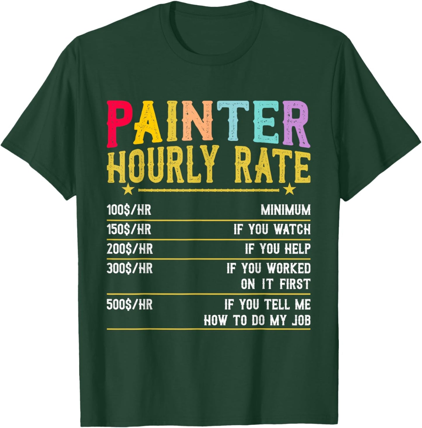 Painter Women Painting Job House Painter T-Shirt - T-Shirt | Forest
