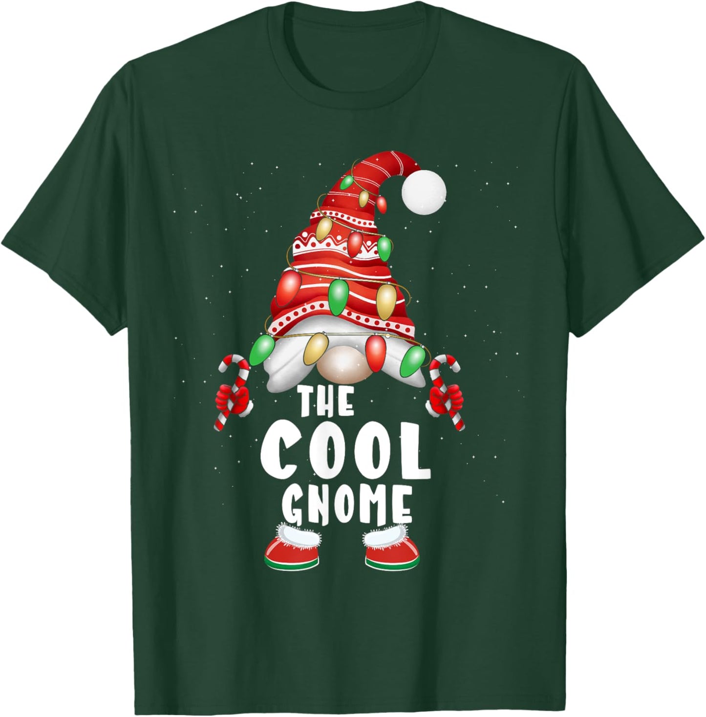 Cool Gnome Buffalo Plaid Matching Family Christmas T-Shirt - T-Shirt | Forest
