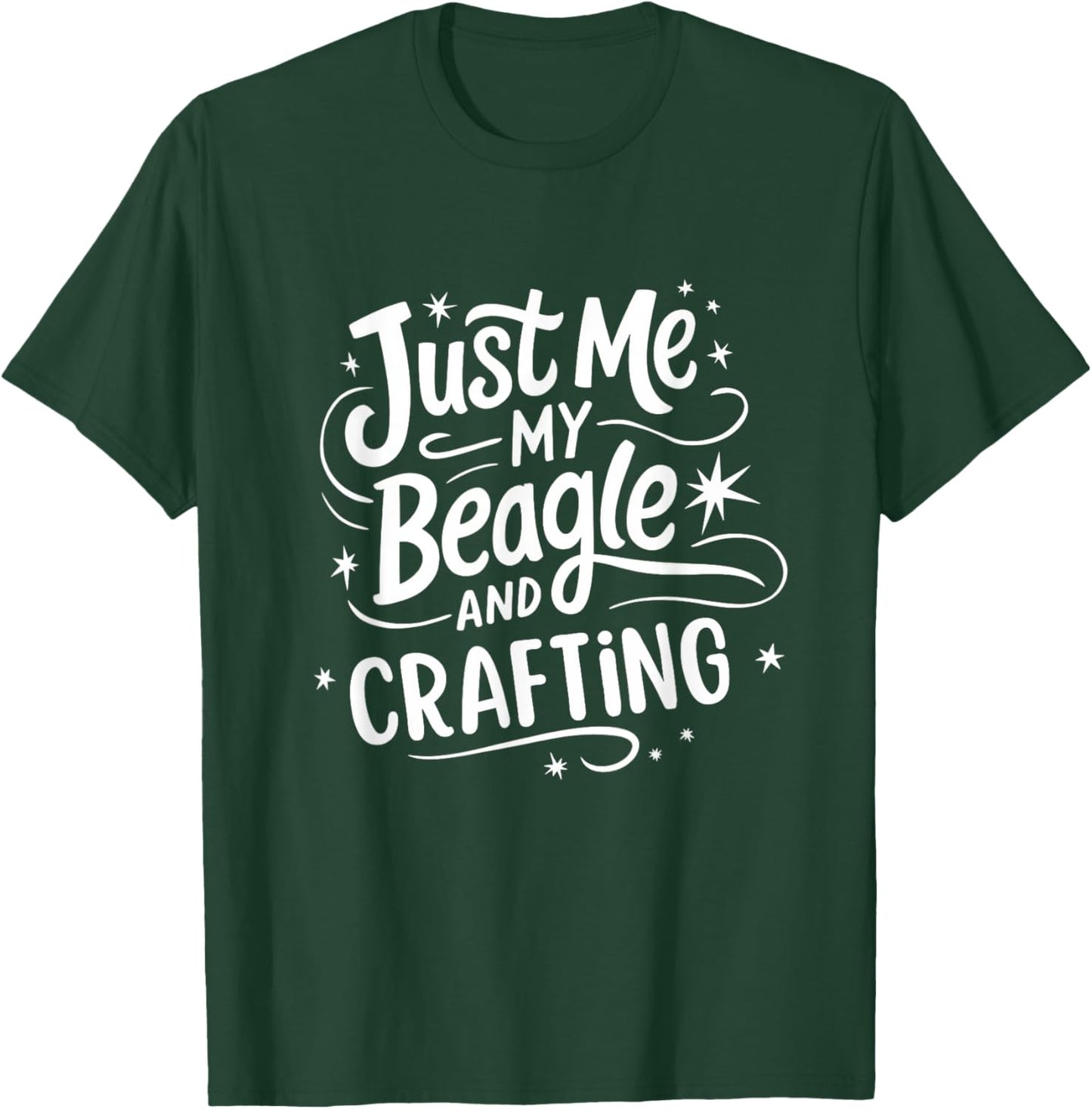 Beagle Mom Owner Loves Crafting Dog Lover T-Shirt - T-Shirt | Forest