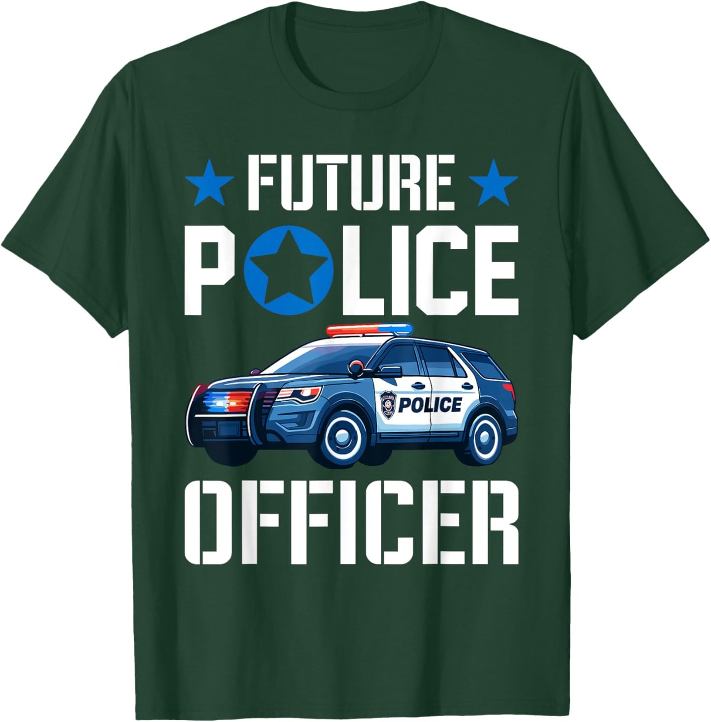 Future Police Officer Cop Boys Kids Toddler Birthday boy T-Shirt - T-Shirt | Forest